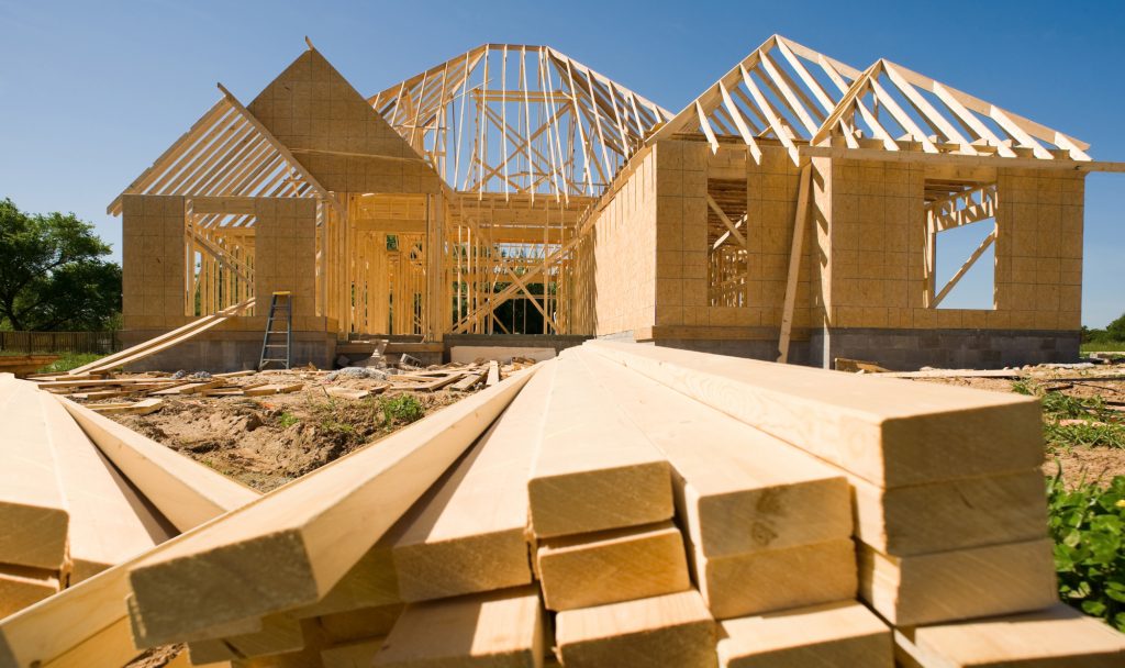 Wooden frames in a house