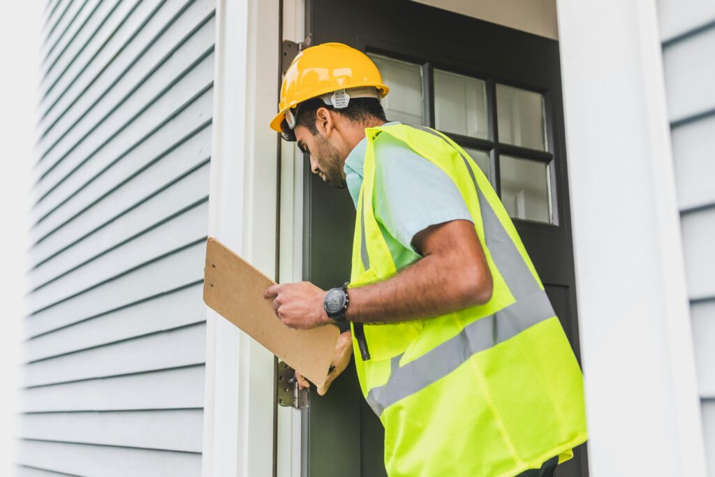 man conducting a lockup inspection